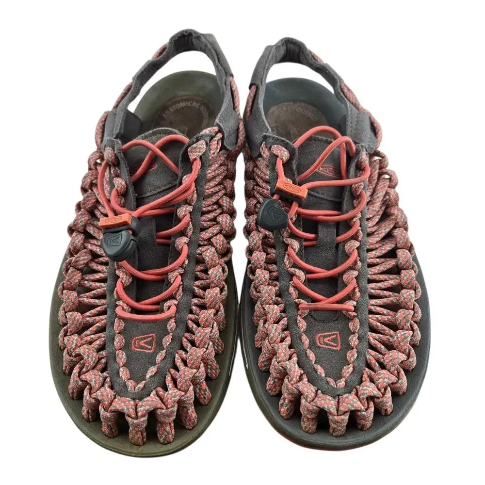 Keen Uneek Sandals Womens 7 Pink‎ Gray Slingback Gorpcore Hiking Travel Vacation